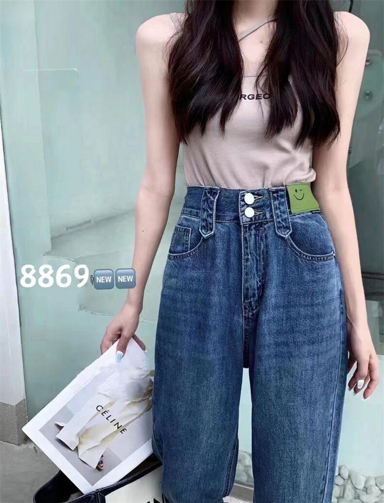 8869后腰半松紧设计好穿前腰洋气皮带扣弹力胯裤，其它，简 影