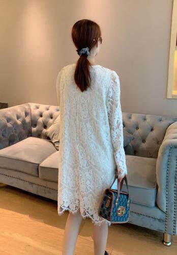 2021秋季新款简约设计蕾丝连衣裙，女装连衣裙，程稀
