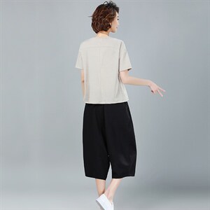 2021年夏季新款韩版宽松显瘦套装女休闲两件套装小个子潮图片
