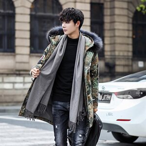 2020电商B247冬季新款迷彩中长款白鸭绒加厚保暖羽绒服MY818-P180,男装羽绒服,电商B247