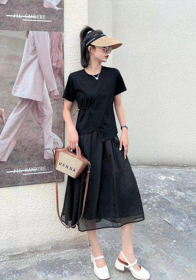 [现货]，气质显瘦两件套连衣裙，两色、三个尺码，女装连衣裙，依柏璐(1F)