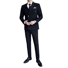 西服套装男士三件套商务职业正装小西装韩版修身伴郎新郎结婚礼服，男装西服套装，星座505-2（原电商A260-1)