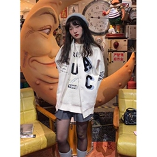 复古高街棒球服外套女宽松春秋新款设计感学生夹克上衣W748，男装夹克，星座1116A（原606A-3）