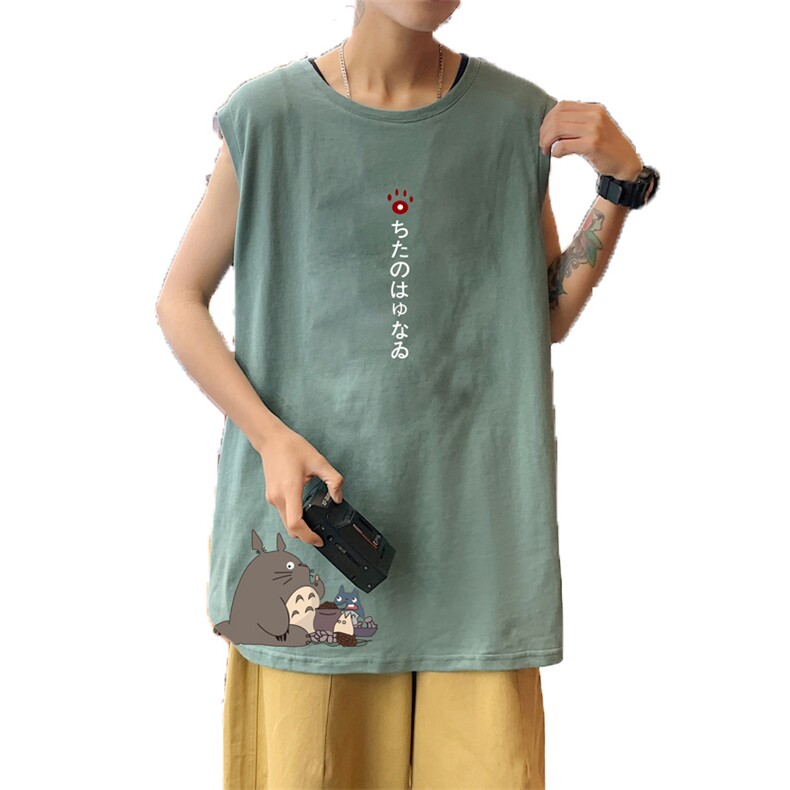 ！港风2023夏季无袖背心男加肥加大码宽松短袖T恤男BX269-P20,男装背心/马甲,电商B371