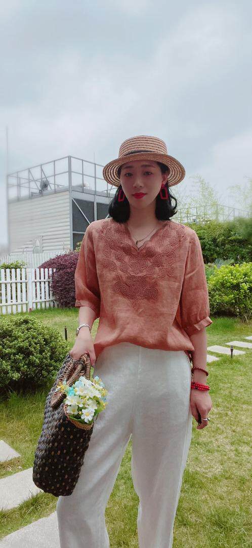 纯苎连衣裙小衫裤子裙子衬衣 时尚风 风淑女风休闲风，女装连衣裙，川哲