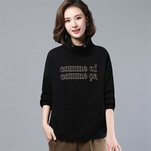 2021年秋季新款韩版时尚字母卫衣女长袖韩版宽松加绒加厚图片