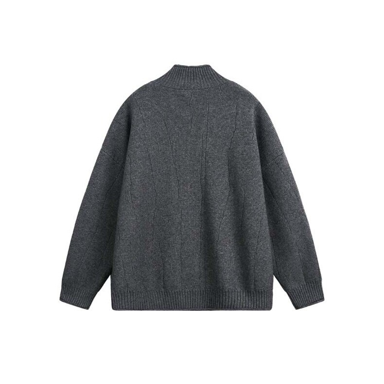 M2621P65控108秋冬立领拉链慵懒开衫毛衣外套男,男装针织衫/毛衣,电商B205