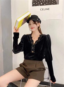 丝绒小衫图片