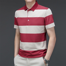 夏季polo衫短袖中年时尚商务休闲翻领半袖宽松男士上衣HMQ360-P63，男装Polo衫，星座1105-3