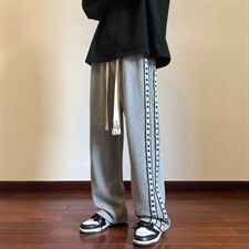 秋季高街织带休闲裤地板景XZ604-KP79-P55控68，男装休闲裤，星座604