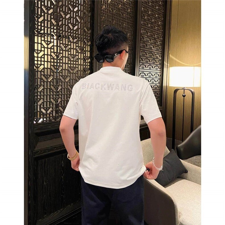 25春夏定制闪粉工艺奥钻液氨棉吸睛时尚短袖T恤男士GBL7195P43,男装T恤,电商A089-1