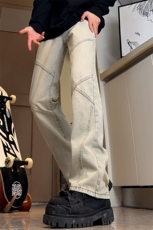 B221美式ins高街暗黑小众解构加厚微喇牛仔裤LK24375-特P46控78，男装牛仔裤，电商B221