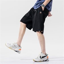 款3739夏季男生直筒短裤男宽松潮流条纹ins火的休闲裤子，男装休闲裤，电商D310（原电商305）