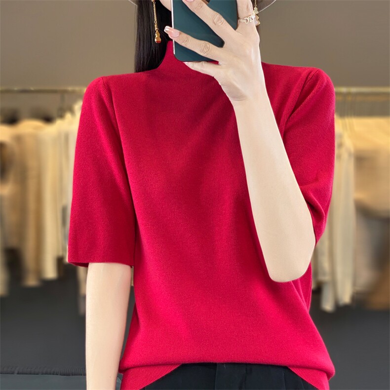 秋冬季新款纯色毛衣女宽松显瘦时尚百搭针织上衣,针织衫/毛衣,贵皇网供仓