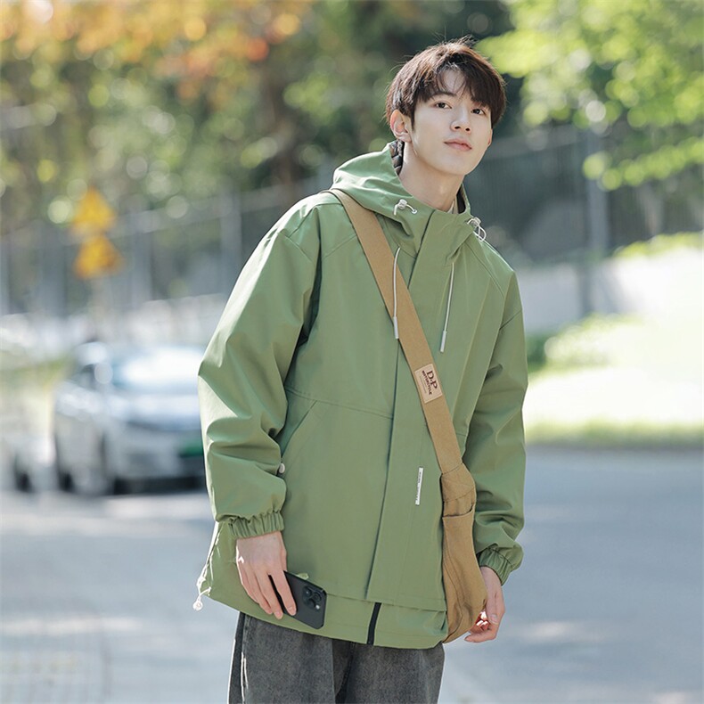 XZ214-8JK9958P85港风连帽冲锋衣夹克宽松百搭外套，男装夹克，星座1204-3