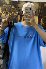 夏季潮流短袖t恤男港风时尚打底衫A210-A8305-P25控38，男装T恤，星座210-3