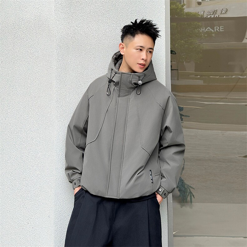 2025新标90白鸭绒连帽男羽绒服日系风外套大码303-P320,男装羽绒服,星座223（原229-2）