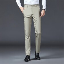 2023春夏季新款中年男士商务休闲男士直筒宽松西装长裤正装西服裤，男装西裤，电商B212（原钱塘6029）