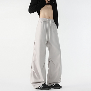 8XL-M 秋冬美式冲锋裤子男士潮牌阔腿裤加厚直筒宽松长裤K9178P58图片