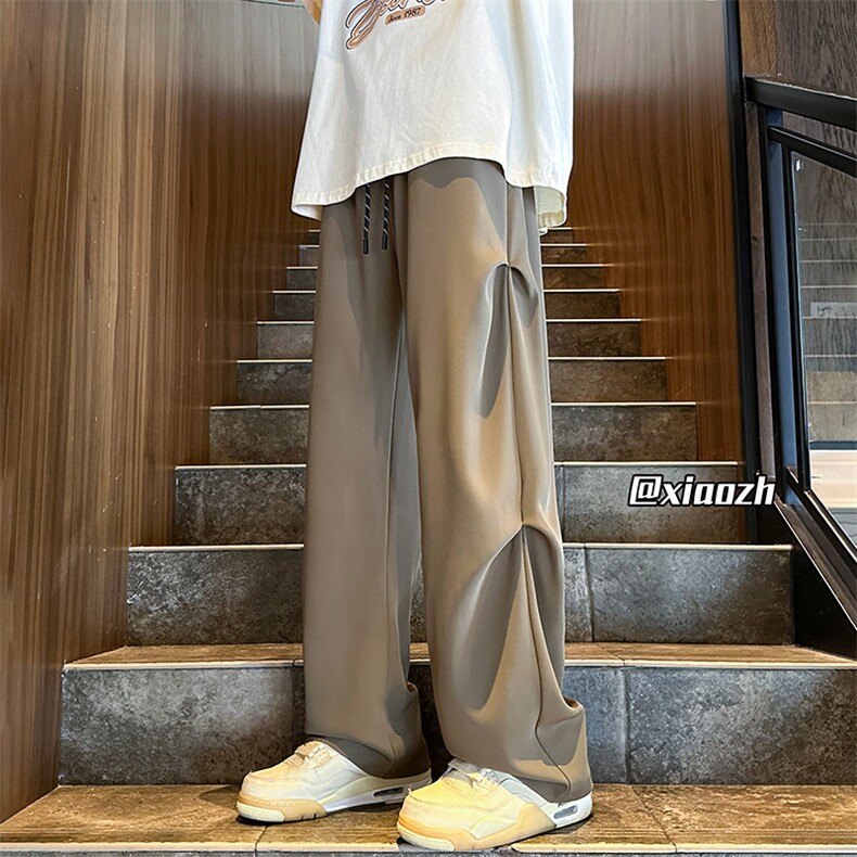 XZ616夏季薄款压褶设计款宽松冰丝透气休闲裤TY1035特P35控68，男装休闲裤，星座512A（原616）