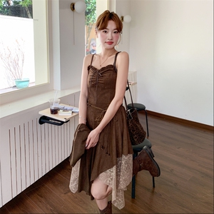 美拉德穿搭2025秋季新款吊带裙开衫两件套女辣妹废土风连衣裙套装图片