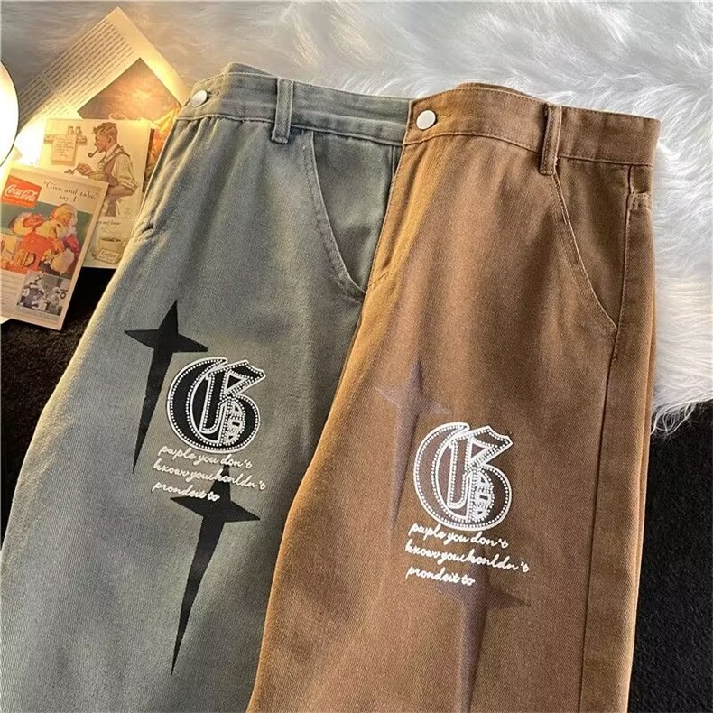 新款牛仔裤简约时尚潮流潮长裤春季青春流行N5084P45,男装牛仔裤,星座1116-2