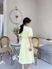 2022新款夏装韩系简约风压线精致连衣裙，女装连衣裙，珂妮卡COOZIC