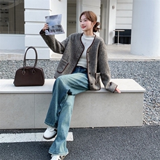 冬装新款2D112-5583短款洋气复古毛呢外套P185控278，女装毛呢外套，2D112