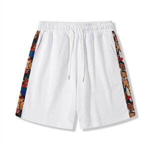 2023新款夏季基础百搭色系小熊图案男士短裤DK7867-P43，女装休闲裤，星座717