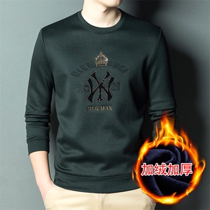 加绒卫衣男士秋季圆领休闲宽松舒适长袖中青年上衣ASD87036-P115图片