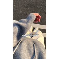 重磅秋冬装北极绒开衫毛衣美式复古休闲慵懒风针织衫加厚连帽外套，男装针织衫/毛衣，电商A486