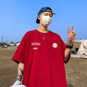 抖音得物二开 现货 220克夏装重磅美式高街宽松短袖t恤 MT213图片