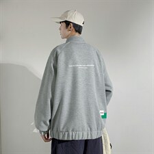 秋装新款高级感外套男立领夹克运动休闲宽松华夫格上衣男J201-P75，男装夹克，星座815-2