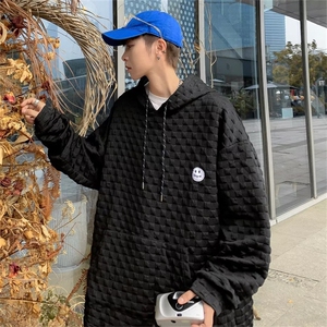 华夫格外套男女ins潮牌高街连帽港风宽松运动痞帅卫衣WY23-P35图片