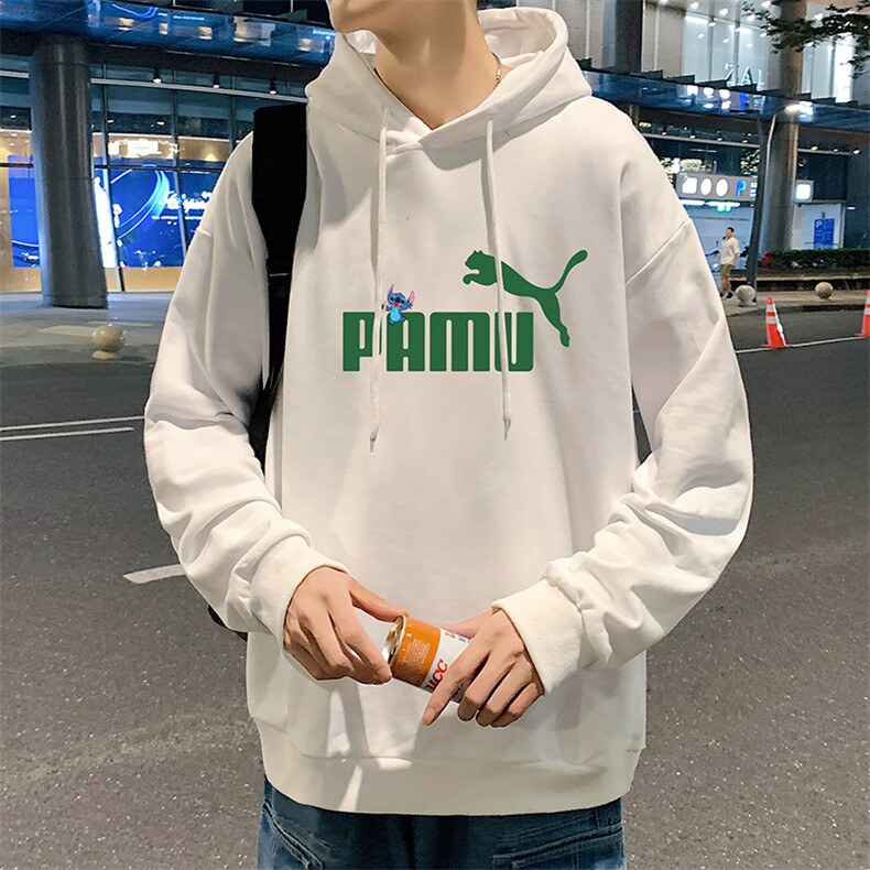 WY2227-P35 纯棉连帽卫衣男大码运动帽衫宽松薄外套男图片