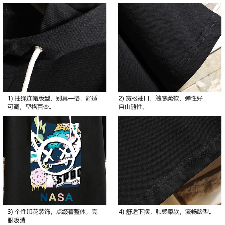 连帽短袖t恤男大码胖子带帽五分袖中袖砖墙挂拍LD54275-P45,男装T恤,电商A040A