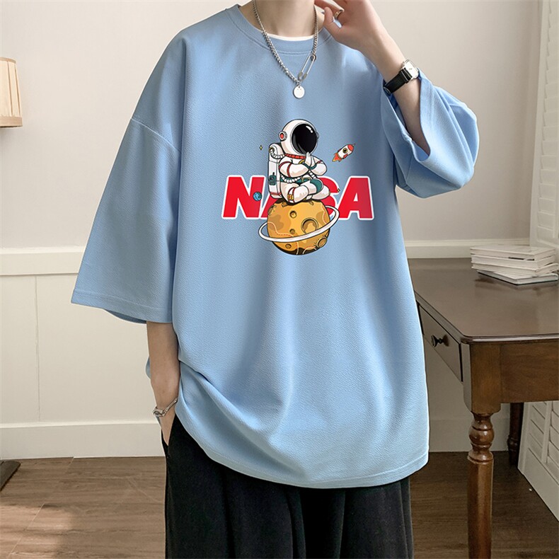春夏季七分袖t恤男大码五分袖男短袖中袖Q11289-P30,男装T恤,电商A040