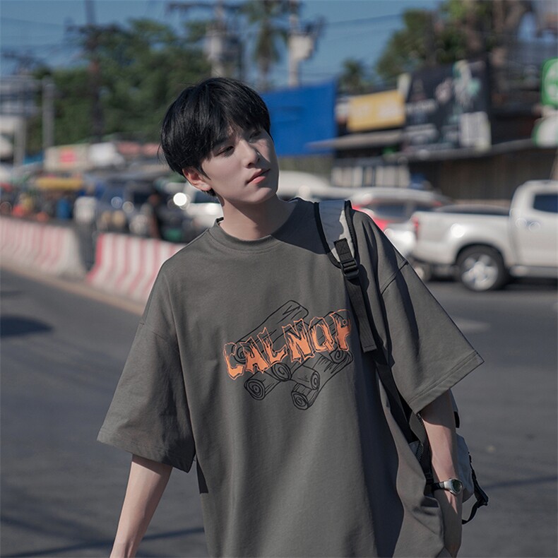 美式夏季设计感新款潮流印花高街男装T恤B225-T9380-P40-X55,男装T恤,电商B225