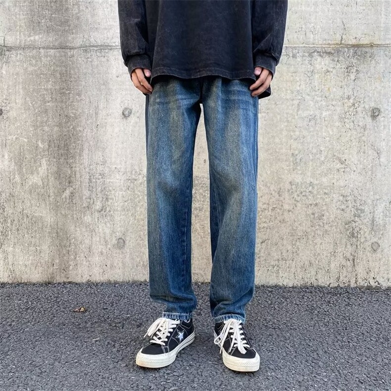 美式牛仔裤男春秋新款休闲直筒裤B50P45,男装牛仔裤,星座1116-2