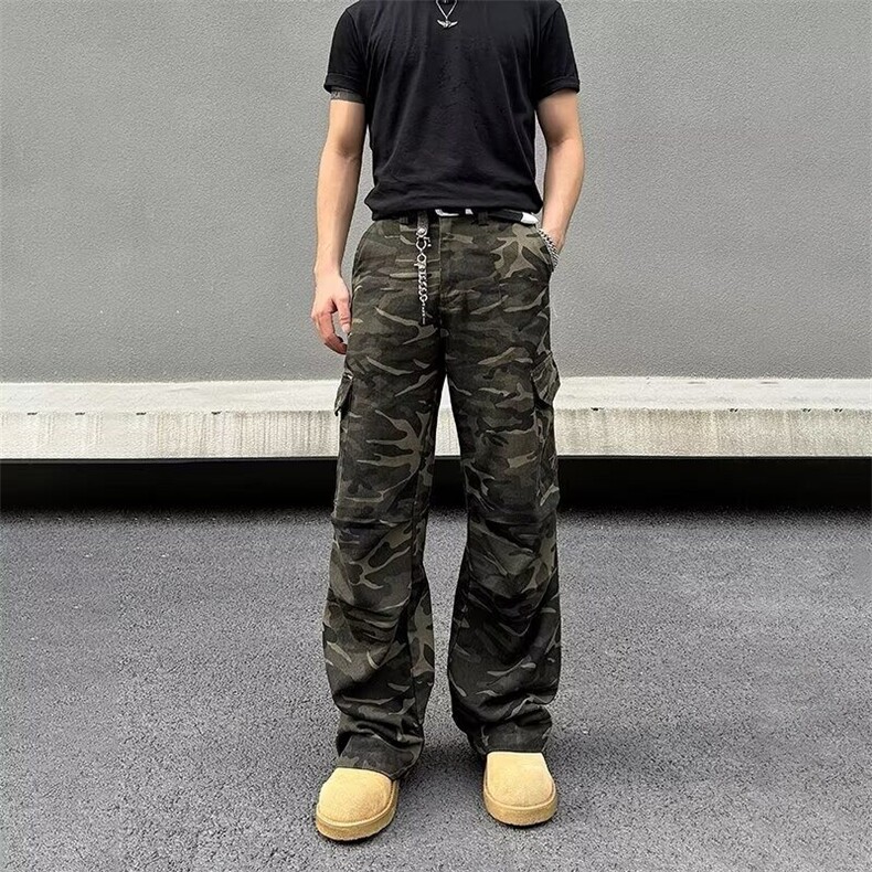 水洗工装迷彩休闲裤,男装休闲裤,星座410-7