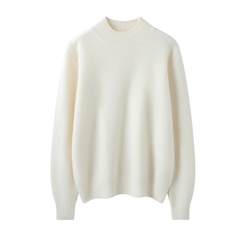 2025年秋季时尚百搭休闲通勤简约休闲半高领羊绒衫，女装羊绒衫，举月羊绒