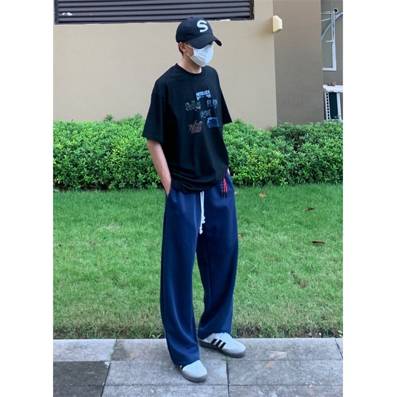 1506/QCK270/P48DSO夏季潮牌印花半截袖衣服透气体休闲裤子图片