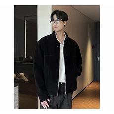 网图TP70W360新款摩登年代复古麂皮绒杨幂同款哈灵顿夹克外套，男装夹克，电商A170