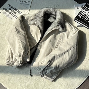 现货足 狼王座山雕毛领棉服外套男秋冬加绒加厚棉衣M8221/P110图片