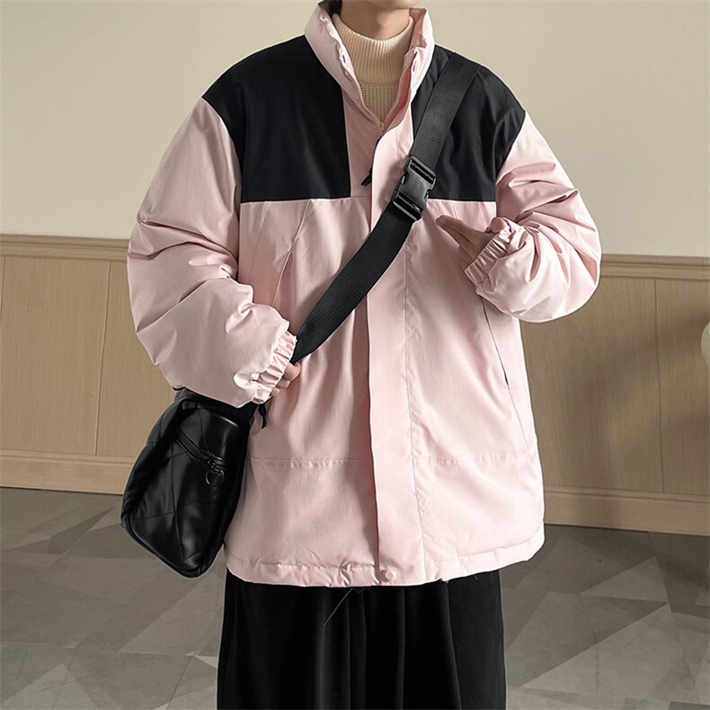 港风2025新品冬季宽松情侣装棉衣棉服冬装加厚外套M8586-P90,男装棉衣,星座717
