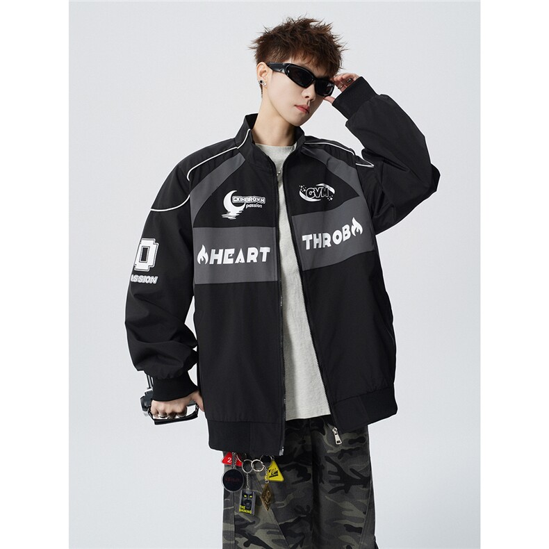 印花机车户外赛车M-5XL大码：涤纶夹克外套男78199P78控128,男装夹克,星座226-1