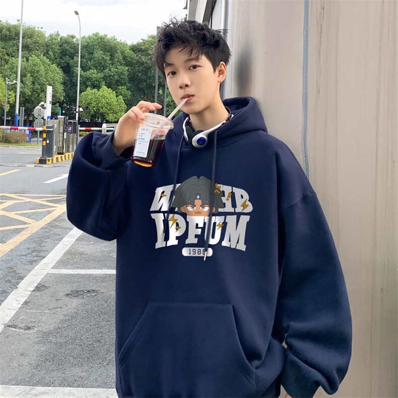 ！连帽圆领卫衣男装港风帽衫男LM86-P35,男装卫衣,电商B367