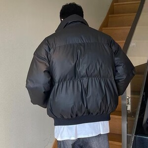 跑量特批现货高品质供抖音供直播美式短款pu棉衣 男女 G1111 P75图片