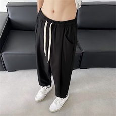 冰丝裤子男士夏季宽松透气直筒九分裤速干运动休闲裤K552，男装休闲裤，星座1116A-1（原606A）