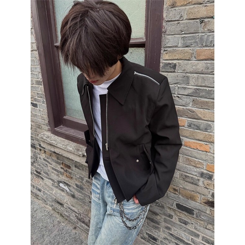现货JY179-P62男款秋冬多拉链小众设计感翻领正肩夹克网图,男装夹克,星座1501-3